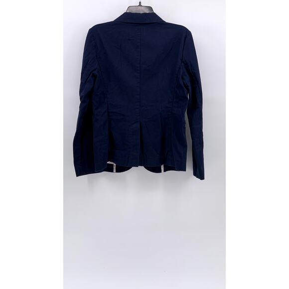 GAP Women's Navy Two Button Notch Collar Long Sleeve Academy Blazer SZ 6 - Picture 2 of 9